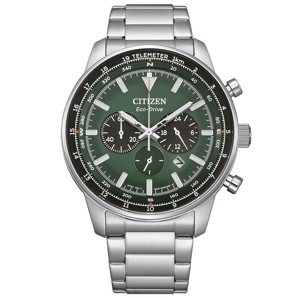 Zegarek męski Citizen z zieloną tarczą