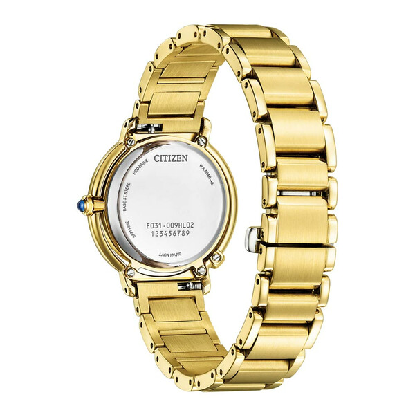 Bransoleta stalowa w złotym kolorze w zegarku Citizen L Arcly Collection Arising
