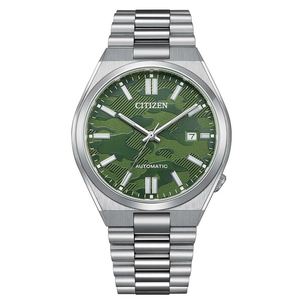 Zegarek automatyczny Citizen Mechanical Tsuyosa z tarczą w kolorze zielonym, moro
