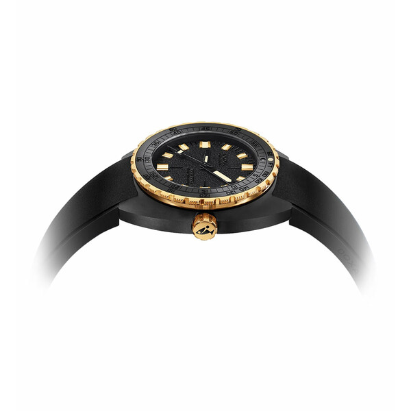 Zegarek z ceramicznym bezelem i pierścieniem, koronką ze złota 18K