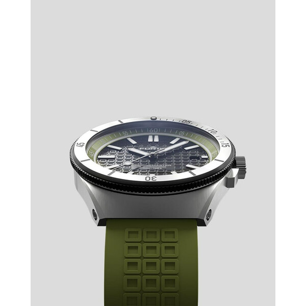Zegarek męski na zielonym pasku gumowym Fortis Horizon