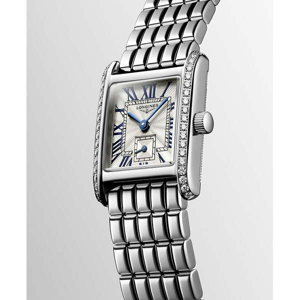 Srebrny zegarek damski na bransolecie Longines DolceVita