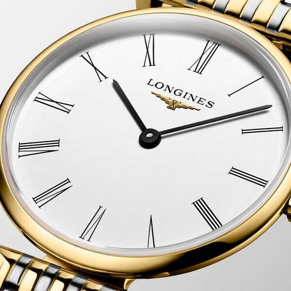 Damski zegarek z cyframi rzymskimi Longines La Grande Classique