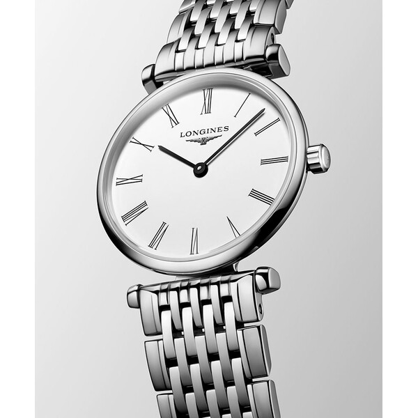 Srebrny zegarek damski Longines L4.209.4.11.6