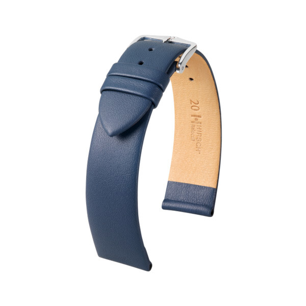 Pasek do zegarka Hirsch Italocalf kolor niebieski 16 mm
