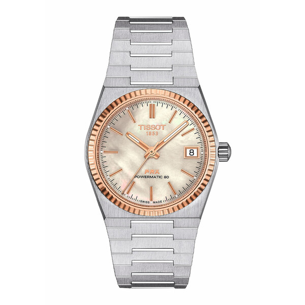 Damski zegarek Tissot z bezelem z prawdziwego 18k różowego złota