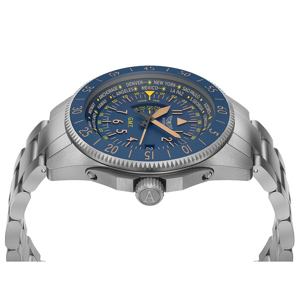 Zegarek ze strefami czasowymi i funkcją GMT Aviator