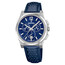 Męski zegarek Festina z chronografem i niebieskim paskiem skórzanym