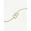 Złota bransoletka ze splecionymi sercami Guess