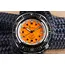 pomarańczowa tarcza w męskim zegarku Squale 2001 Reverse Orange 2001BKOR.AC