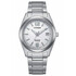 Tytanowy zegarek damski Citizen Super Titanium FE6151-82A z białą tarczą.