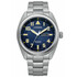 Zegarek wojskowy Citizen z niebieską tarczą i tytanową bransoletą