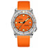 Doxa zegarek nurkowy z pomarańczowym paskiem gumowym