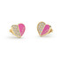 Złoto-różowe kolczyki w kształcie serc z cyrkoniami Lovely Guess
