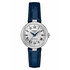 Elegancki zegarek damski Tissot Bellissima Automatic T126.207.16.013.00 na niebieskim pasku.