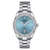 Sportowy zegarek damski Tissot PR 100 Sport Chic Lady T101.910.11.351.00 z błękitną tarczą