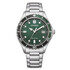 Zegarek nurkowy damski z zieloną tarczą