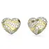 Złote kolczyki serca z cyrkoniami stal chirurgiczna Guess