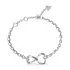 Bransoletka srebrna splecione serca Guess