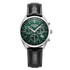 Męski zegarek Roamer Pro Chrono z zieloną tarczą i czarnym paskiem skórzanym