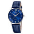 Męski zegarek Festina Classic z niebieskim cyferblatem i paskiem skórzanym