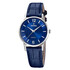 Damski zegarek Festina Classic z niebieską tarczą i paskiem skórzanym
