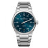 Jednowskazówkowy zegarek męski MeisterSinger z niebieskim cyferblatem