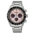 Sportowy zegarek Seiko Prospex Speedtimer Solar Chronograph SSC963P1 z różową tarczą