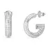 Kolczyki sztyfty litera G z cyrkoniami stal szlachetna Guess G Crystal